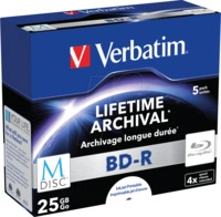 VERBATIM 43823 - BD-R MDISC, 25GB, 4x, bedruckbar, 5er Jewel Case