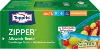 TOPPITS 98004 - TOPPITS Gefrierbeutel ZIPPER 1,0 l, 28 St&uuml;ck