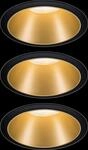 PLM 93404 - Einbauleuchte LED Cole 3 x 6,5 W, 2700 K, schwarz/gold matt