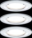 PLM 93463 - Einbauleuchte Nova Coin, 6 W, 2700 K, starr, rund, chrom, 3er Se