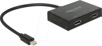 DELOCK 87695 - Splitter mini Displayp. 1.2 in > 2 x Displayp. out