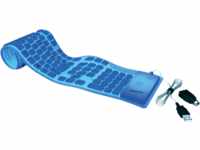 KEYSONIC 22039 - Tastatur, USB, PS/2, flexibel, blau