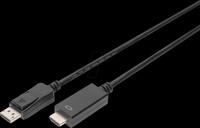 DIGITUS 3430310S - Displayport 1.2 Kabel, DP-HDMI, 4K60Hz, 1,0m