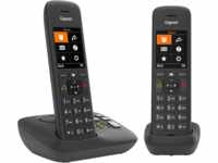 GIGASET C575ADSW - DECT Telefon, 2 Mobilteile, Anrufbeantworter, schwarz
