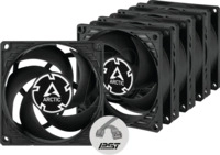 ARCTIC 02072 - Arctic Geh&auml;usel&uuml;fter P8 PWM PST Black, 80mm, 5er Pack