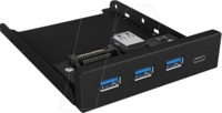 ICY IB-HUB1418I3 - Front Panel 3.5'' 4x USB 3.0 (Pfostenbuchse)