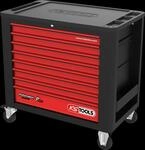 KS 873.2008 - PERFORMANCEplus P20 SCHWARZ/ROT Werkstattwagen mit 8 Schubladen