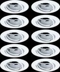 PLM 93400 - Einbauleuchte Base, GU10, 20&deg;, rund, wei&szlig;, 10er Set