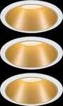 PLM 93406 - Einbauleuchte LED Cole 3 x 6,5 W, 2700 K, wei&szlig;/gold matt