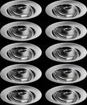 PLM 93399 - Einbauleuchte Base, GU10, 20&deg;, rund, Eisen geb&uuml;rstet, 10er Set