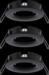 PLM 92481 - Einbaurahmen f&uuml;r Einbaustrahler, max. 3x10 W, rund, schwarz