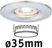 PLM 94302 - Einbauleuchte Nova Mini Coin starr, 4 W, 2700 K, rund, chrom