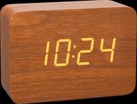 TFA 60254908 - Design Funk-Wecker in Holz-Optik, braun