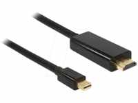 DELOCK 83698 - mini DisplayPort Stecker auf HDMI A Stecker, 1 m, schwarz