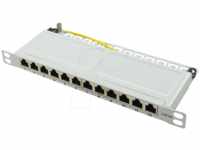 LOGILINK NP0065 - Patchpanel, 10”, 12-Port, Cat.6a, 0,5 HE