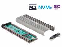 DELOCK 42001 - Externes M.2 NVMe SSD Gehäuse, Metall, USB 3.2