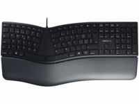 JK-4500CH-2 - Tastatur, USB, schwarz, ergonomisch, Layout: CH