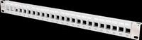 DIGI DN-91410-LF - Patchpanel, Cat.6a, 1HE, 24-Port, geschirmt, grau