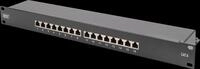 DIGITUS 91616SB - Patchpanel, Cat.6, 1HE, 16 Port, geschirmt, schwarz