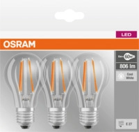 OSR 405807581953 - LED-Lampe BASE E27, 6 W, 806 lm, 4000 K, 3er-Pack OSR 405807581953 - LED-Lampe BASE E27, 6 W, 806 lm, 4000 K, 3er-Pack