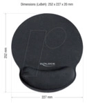 DELOCK 12559 - Mauspad mit Silikon Gel Handauflage, schwarz