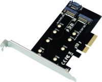CON EMRICK04B - PCIe x4 > 1x M.2 SATA, 1x M.2 NVMe