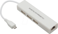 RPIZ MULTI HUB - Raspberry Pi Zero - Netzwerkkonverter + 3 Port USB-Hub, wei&szlig;, RT