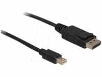 DELOCK 82699 - DisplayPort Kabel, DP mini Stecker auf DP Stecker, 3 m, schwarz
