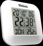 MEBUS 51511 - Funkwecker digital, Temperatur, Datum, wei&szlig;