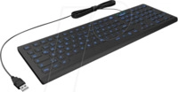 KEYSONIC 60529 - Tastatur, USB, schwarz, desinfizierbar