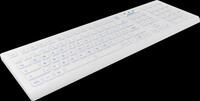 KEYSONIC 60798 - Tastatur, USB, wei&szlig;, desinfizierbar