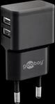 GOOBAY 44951 - USB-Ladeger&auml;t, 5 V, 2400 mA, dual, schwarz