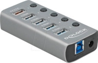 DELOCK 63262 - USB 3.0 Hub, 4 Port, USB-B zu 4x USB-A + 1x Strom