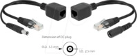 DELOCK 66024 - Passives PoE Adapter Set RJ45 DC 5,5 x 2,5 mm