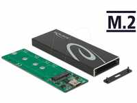 DELOCK 42003 - Externes M.2 SATA SSD Gehäuse, Aluminium, USB 3.1