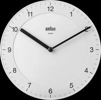 BRAUN BC06W - Quarzwanduhr analog wei&szlig;