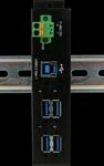 EXSYS 1185HMVS-2 - 4-Port Metall USB 3.2 Gen1 Hub mit 15KV ESD/Din-Rail