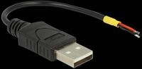 DELOCK 85250 - USB 2.0 Kabel, A Stecker auf 2x offene Kabelenden