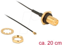 DELOCK 12460 - HF Antennenkabel RP-SMA Buchse, MHF&reg; 4 Stecker, 20 cm