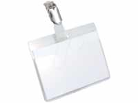 DURABLE 810619 - Namensschild, 60x90 mm, Clip, transparent, 25 Stück