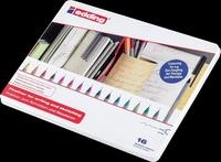 EDDING 55/16S - Fineliner Set Blechbox, 0,30 mm, 16-farbig