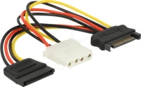 DELOCK 65235 - SATA 15pin > SATA 15pin + 4pin Molex, 16,5 cm