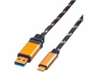 ROLINE 11029012 - USB 3.0 Kabel, A Stecker auf C Stecker, 0,5 m