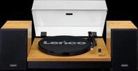 LENCO LS-300WD - Plattenspieler, Bluetooth, inkl. 2 Lautsprecher, holz