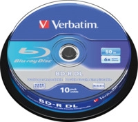 VERBATIM 43746 - BD-R DL, 50GB, 6x, 10er Spindel