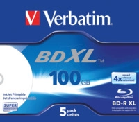 VERBATIM 43789 - BD-R XL, 100GB, bedruckbar, 5er Pack