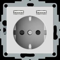ME 23660325 - Steckdose mit USB Ladeger&auml;t 16 A, AC 250 V, DIN 49440