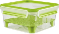 EMSA N10717 - EMSA Lunchbox CLIP & GO XL transparent, gr&uuml;n 1,3 l
