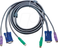 ATEN 2L-5002PC - KVM Kabel, VGA, PS/2, 1,8 m