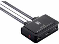 LEVELONE KVM0290 - 2-Port Kabel KVM Switch, HDMI, USB, Audio